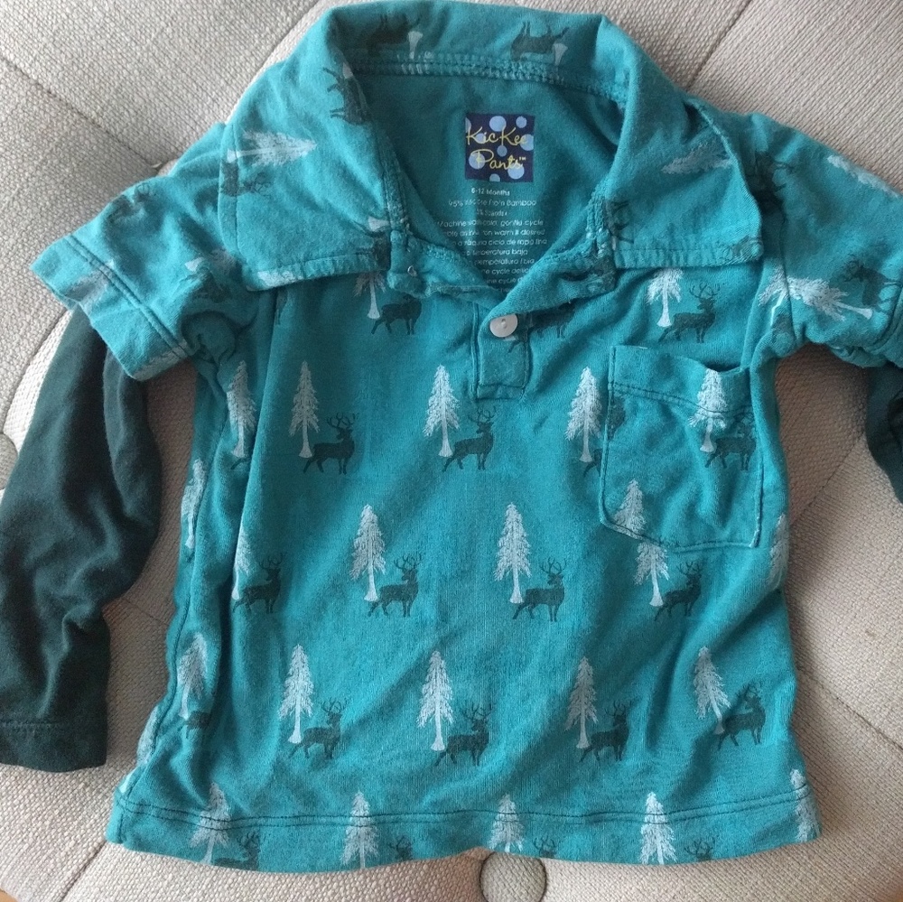Kickee pants 6-12 month long sleeve polo winter
